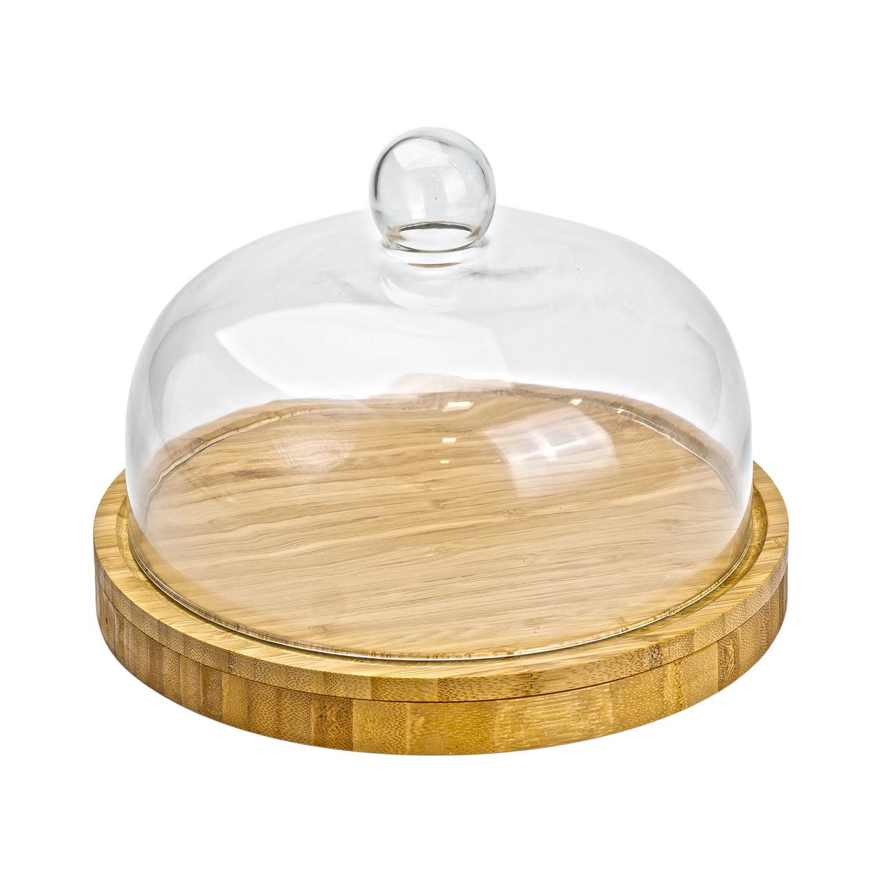 Набор для нарезки сыра со стеклянной крышкой 25 см (4773) - фото 14