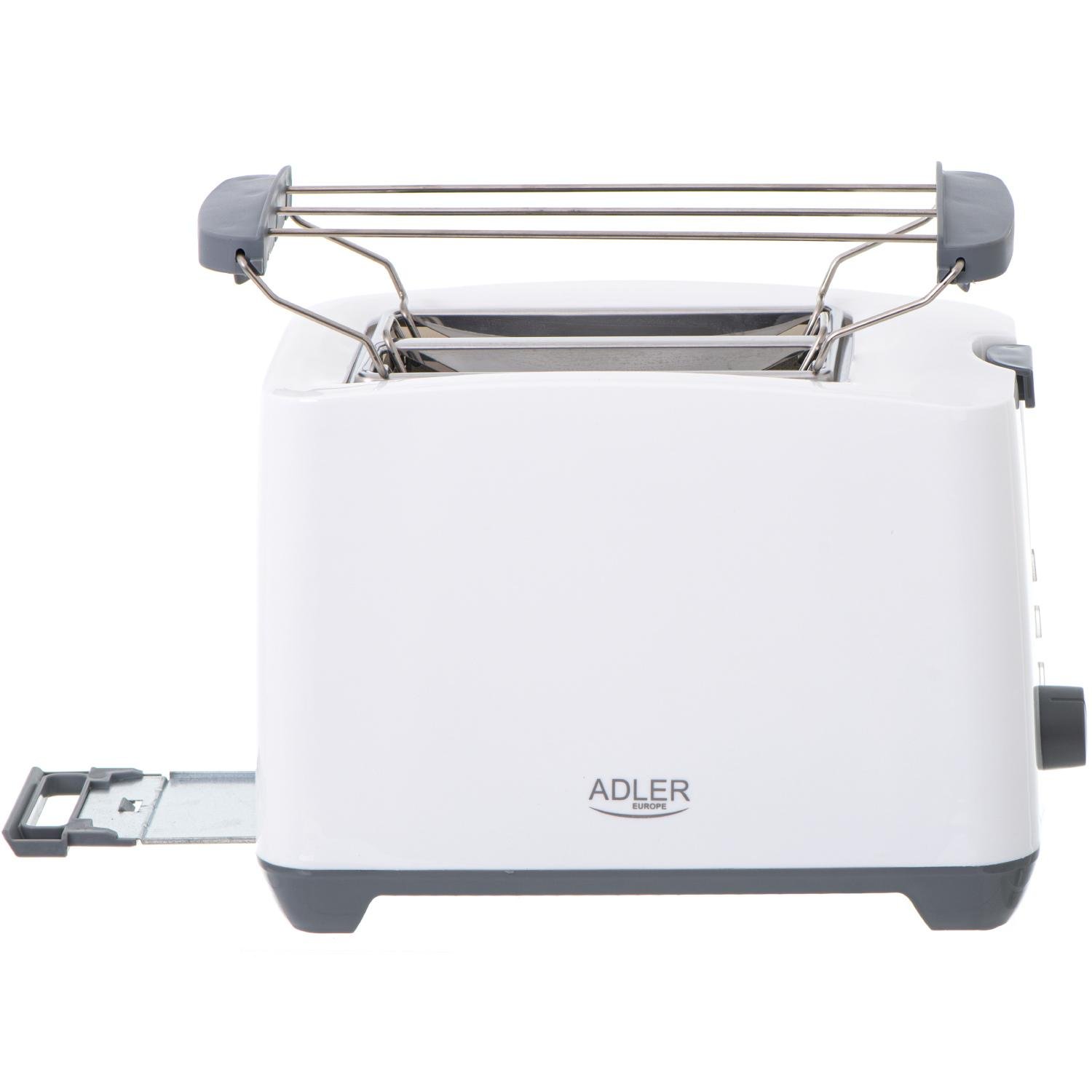 Тостер Adler AD 3216 1000W 2 відділення 7 режимів White (AD3216) - фото 2 Тостер Adler AD 3216 1000W 2 відділення 7 режимів White (AD3216) - фото 2