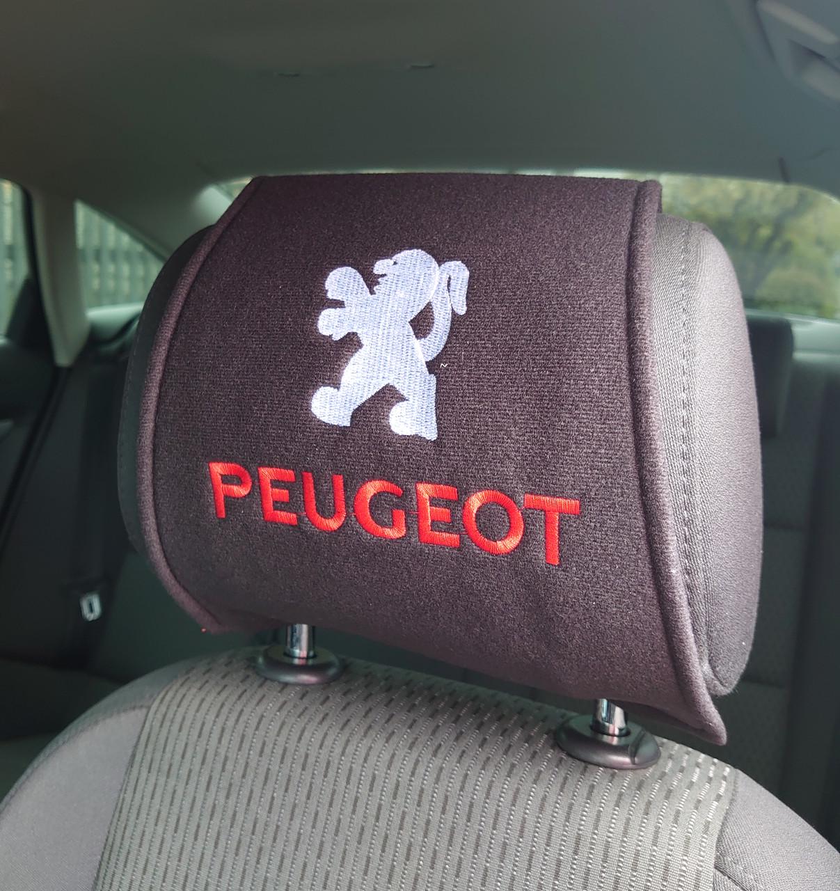 Чехол на подголовник с логотипом Peugeot 2 шт. (2190171443) Чехол на подголовник с логотипом Peugeot 2 шт. (2190171443)
