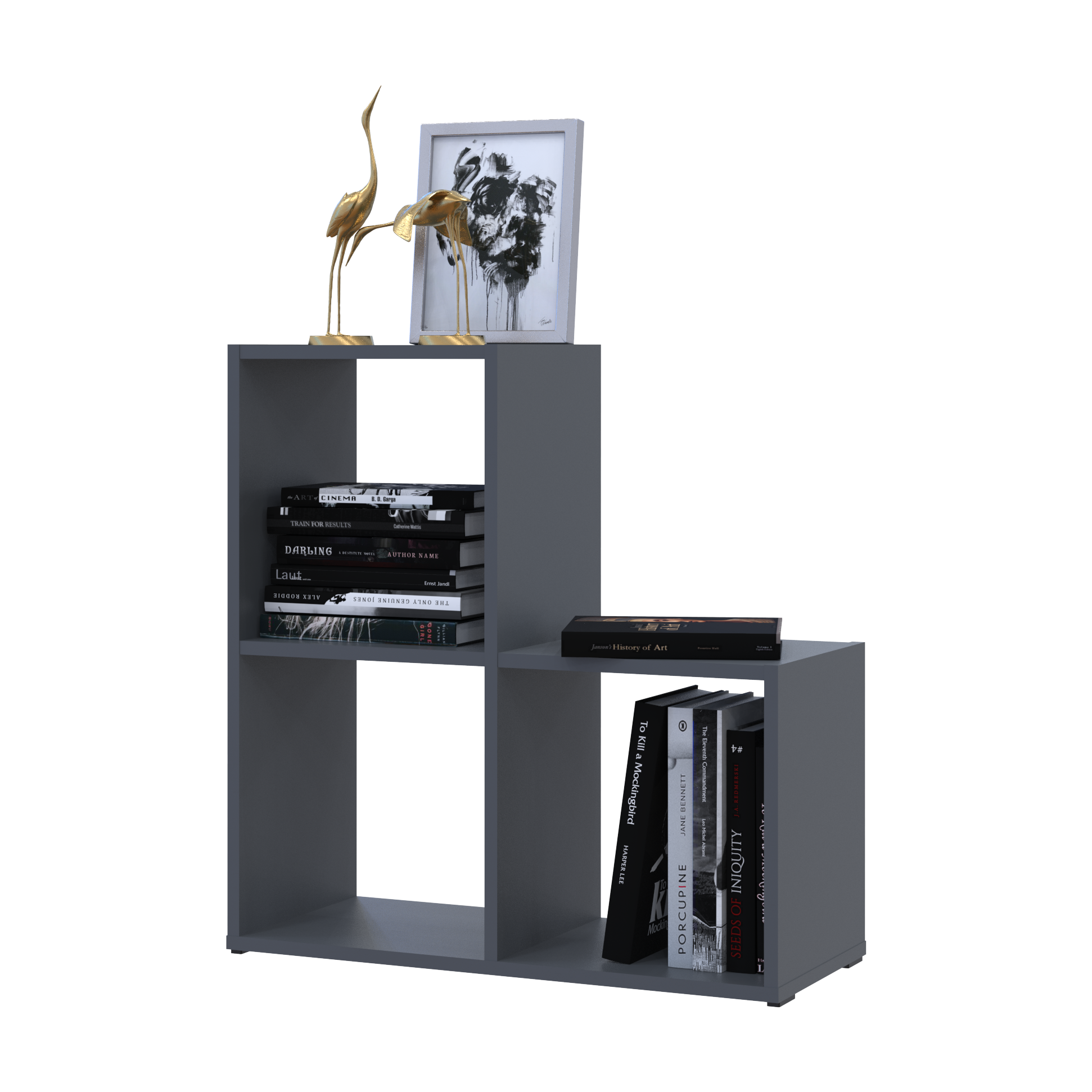 Стеллаж Doros Степ 2х2 открытый 69х28.8х71,4 см Графит (41516157)