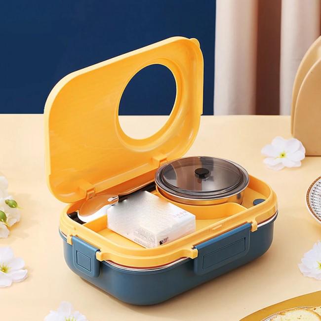 Ланч-бокс Cosmo з приладами 1,1 л Жовтий/Помаранчевий (403313)