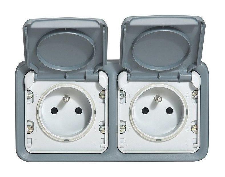 Коробка накладного монтажа Legrand Plexo 55 2 поста Сірий (ERC-069672) Коробка накладного монтажа Legrand Plexo 55 2 поста Сірий (ERC-069672)