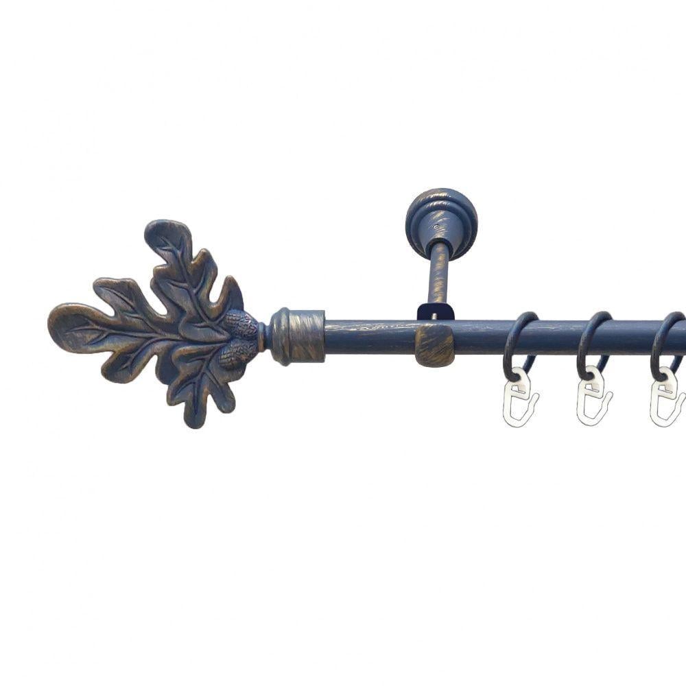 Карниз для штор Orvit Листок однорядный гладкий 240 см Золотой (00-00009140)