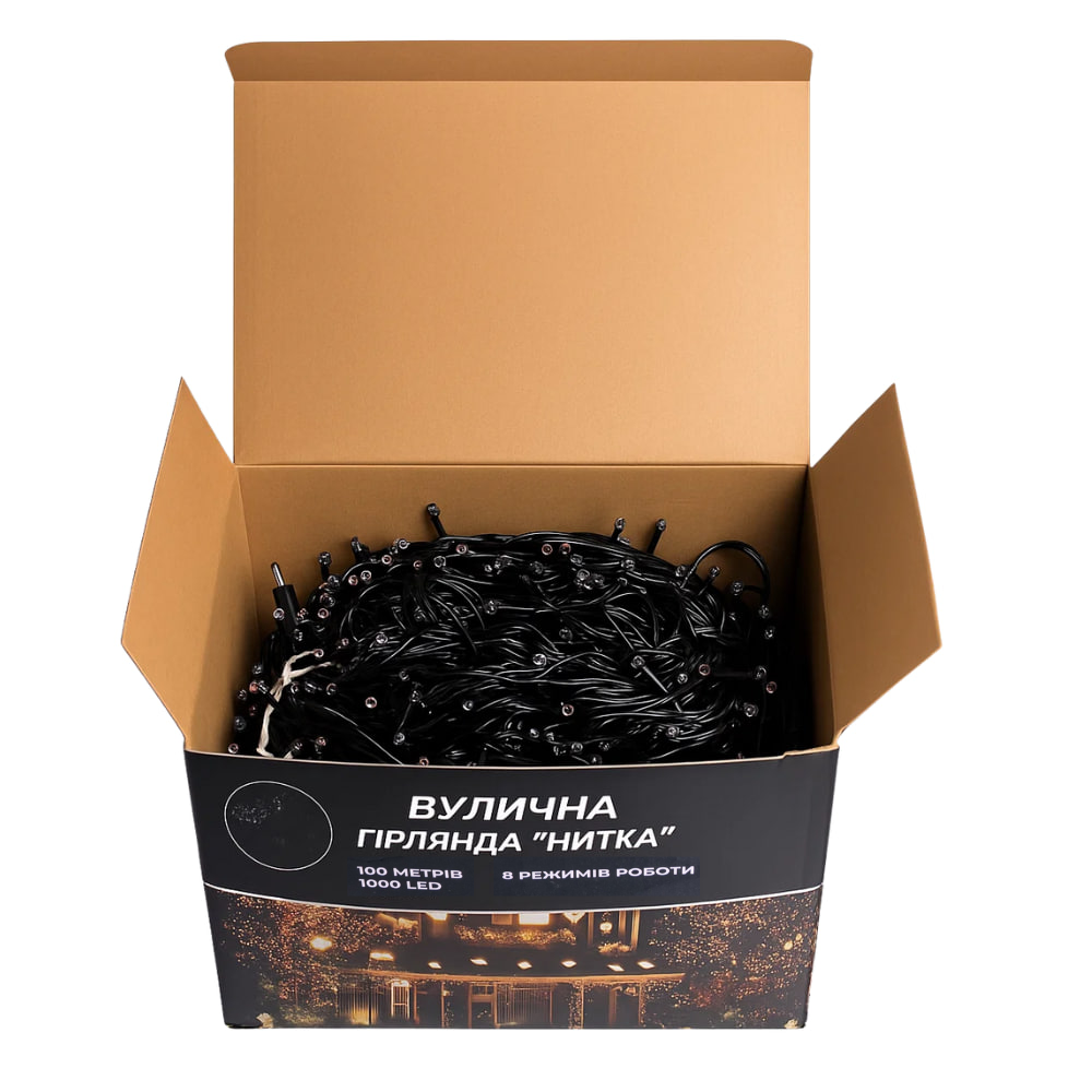 Гирлянда Нитка уличная 1000 LED 100 м Черный/Разноцветный (CF1000L100MBML) - фото 6 Гирлянда Нитка уличная 1000 LED 100 м Черный/Разноцветный (CF1000L100MBML) - фото 6