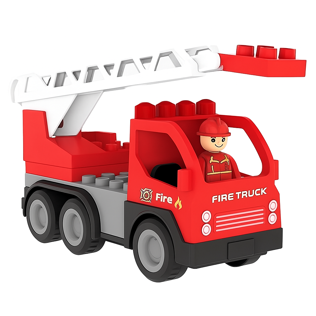 Конструктор Pilsan 03-610 "Пожежна станція" з машинкою і 3 героями - фото 2 Конструктор Pilsan 03-610 "Пожежна станція" з машинкою і 3 героями - фото 2