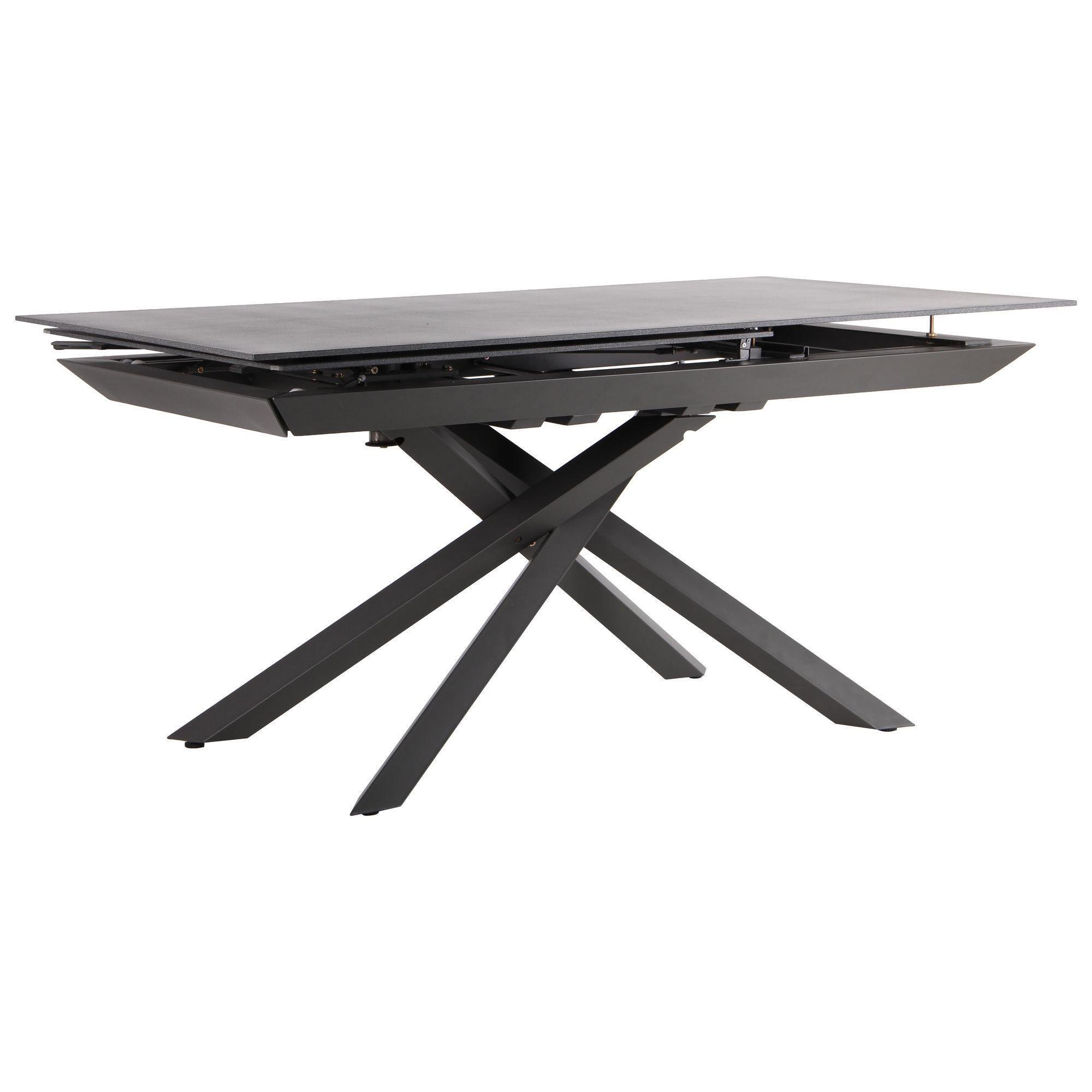 Обеденный стол AMF Bart 750х1600+900х900 раскладной Базальт/Серый