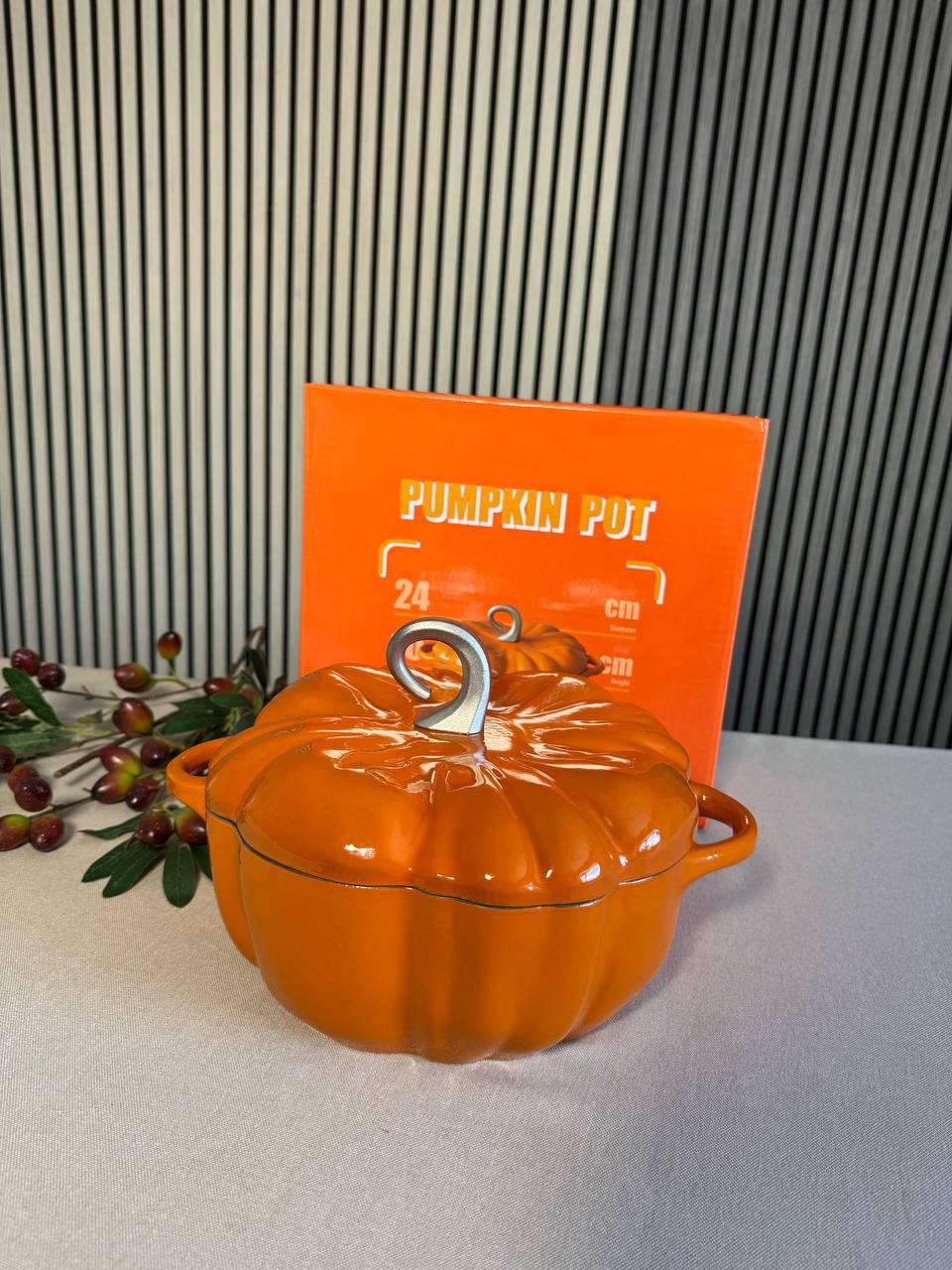 Кастрюля Yiwu Iron Tomato чугунная эмалированная 4 л Оранжевый (HP-1-20-2ORANGE)