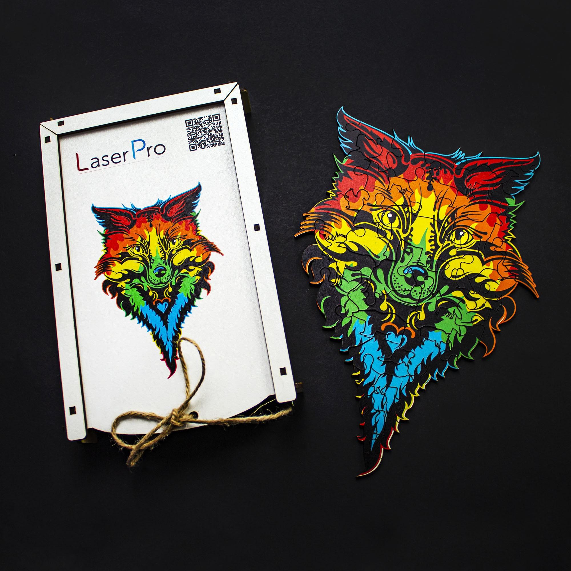 Фигурный пазл LaserPro Лиса из дерева