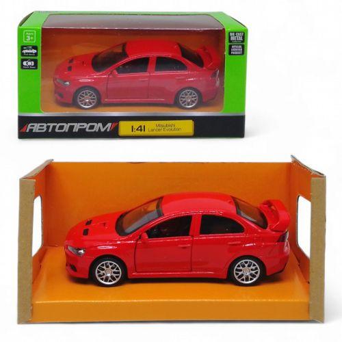 Игрушечная машинка металлическая Автопром Mitsubishi Lancer Evolution Красный (2987476864)
