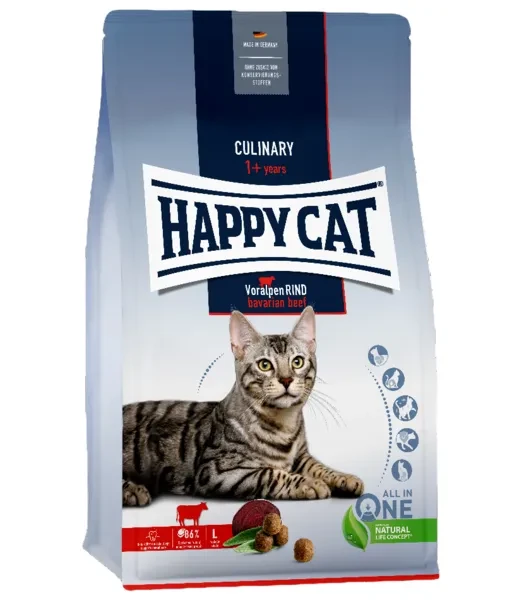 Корм сухой Happy Cat Culinary Voralpen-Rind для взрослых кошек с говядиной 300 г (70557)