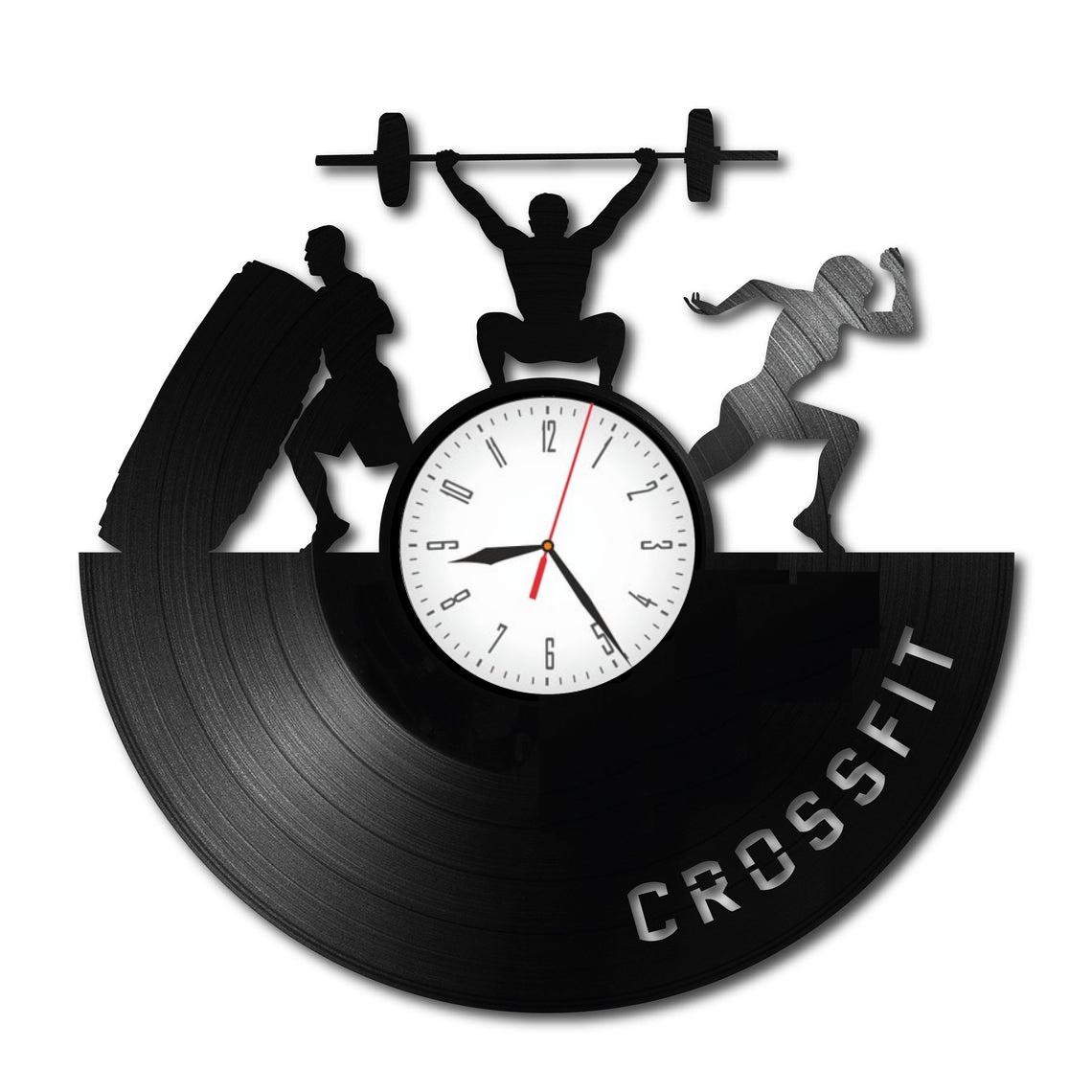 Годинник настінний Crossfit 2284 з вінилової платівки