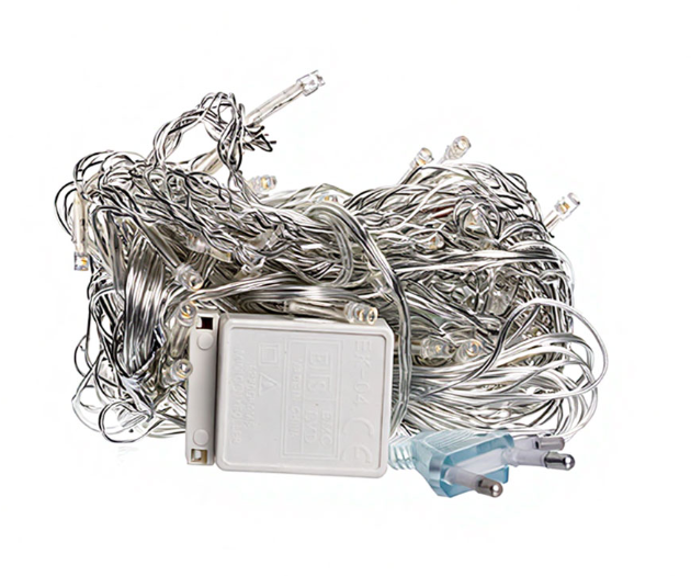 Гирлянда Штора 64 LED 1,5х1,5 м прозрачный провод Желтый - фото 3