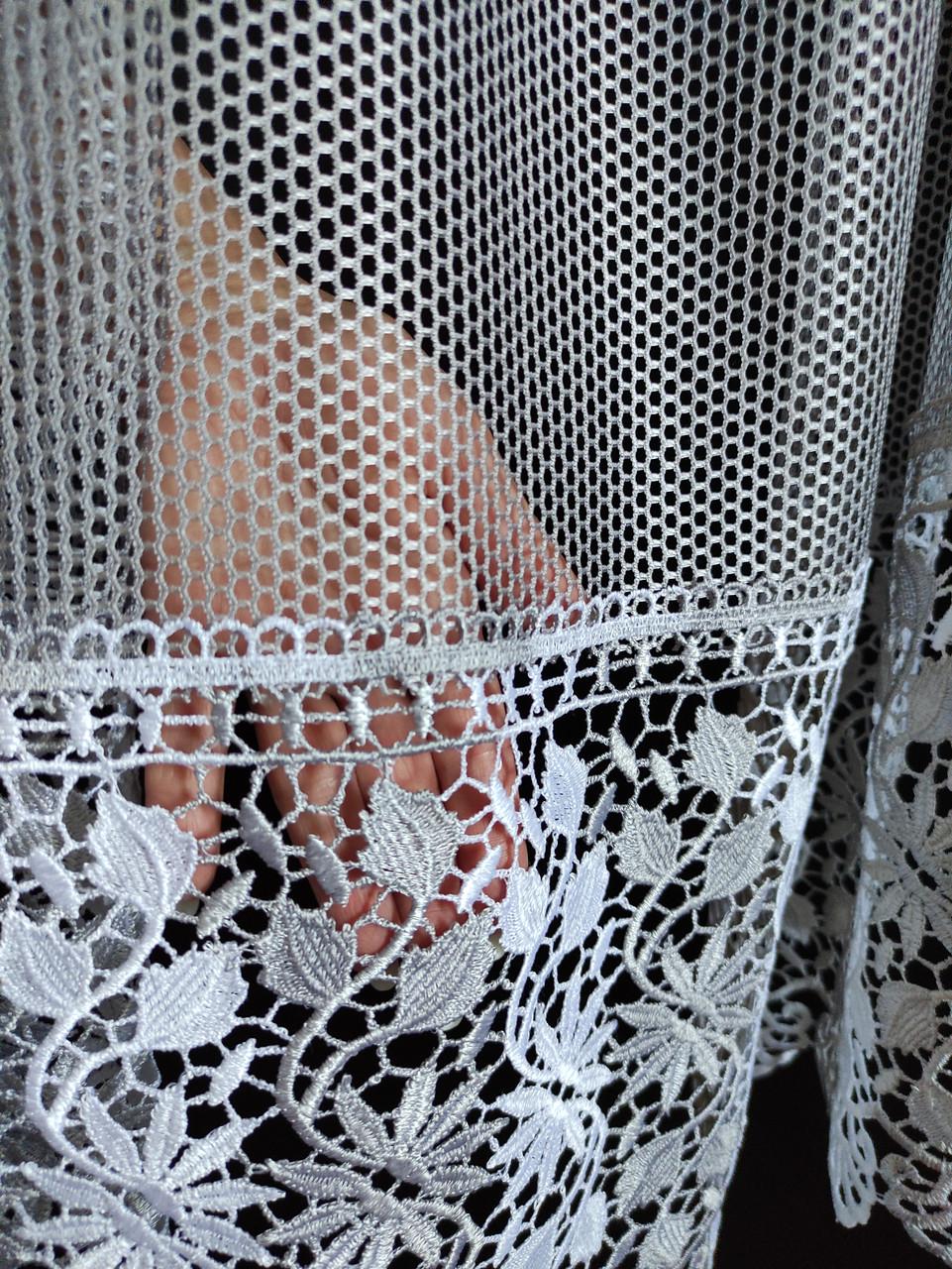 Занавеска аркой Грек с кружевом 320x180 см Серый (а30с-гр2) - фото 3