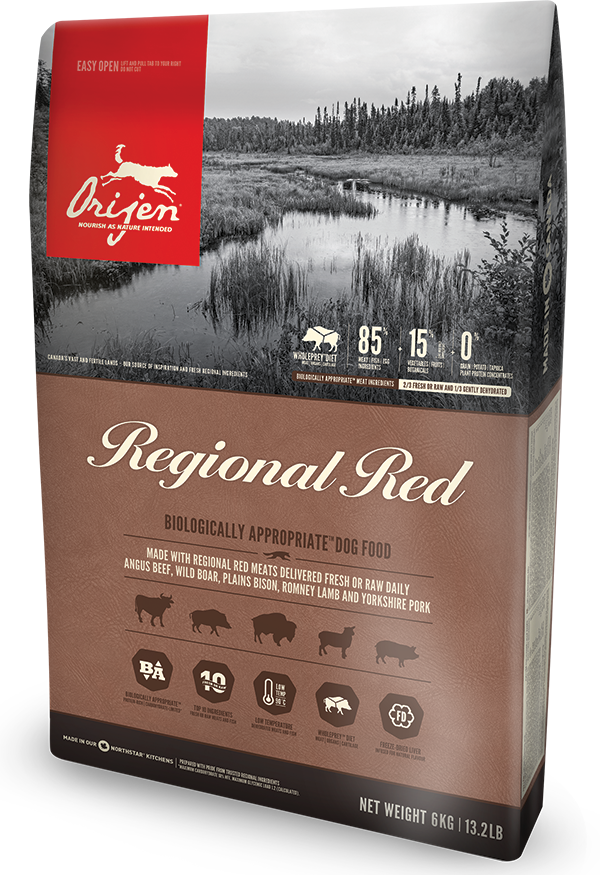 Корм сухий Orijen Regional Red Dog для собак усіх порід та вікових груп яловичина/кабан/бізон/ягня 6 кг