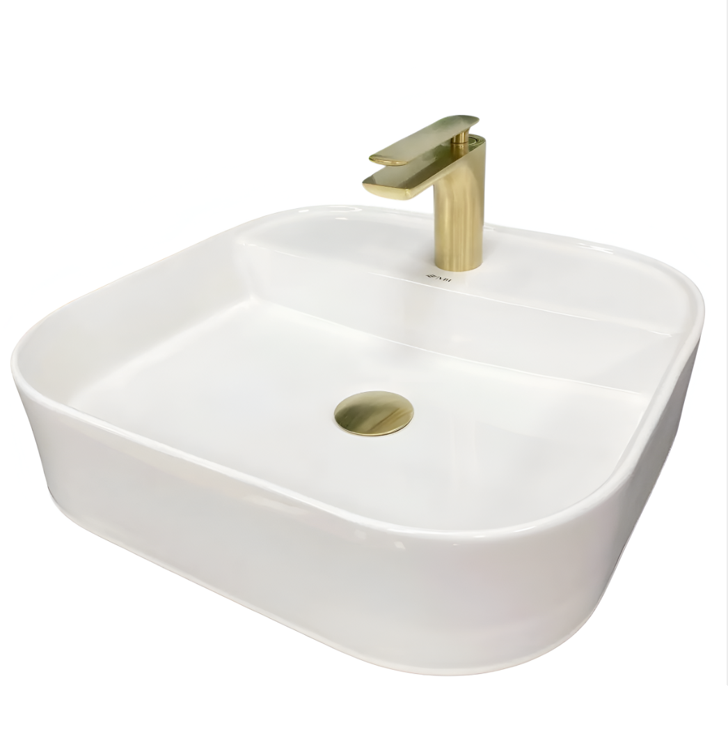 Раковина накладна VBI Lesina 2 квадратна 450x450 мм White (RM-VBI-015301)