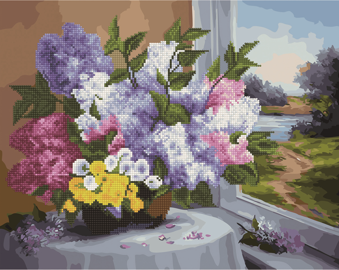 Алмазна мозаїка та картина за номерами Brushme Квіти біля вікна 40х50 см у коробці (BGZS1030) Алмазна мозаїка та картина за номерами Brushme Квіти біля вікна 40х50 см у коробці (BGZS1030)