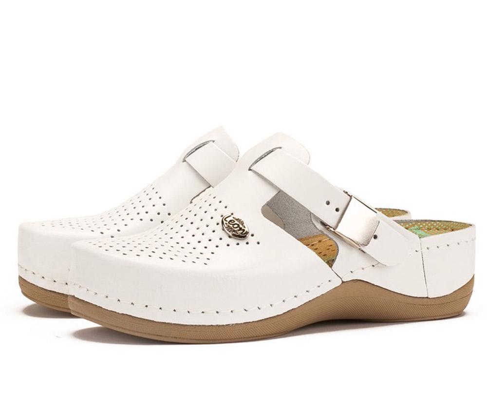 Женские сабо кожаные Leon 900 р. 38 Белый