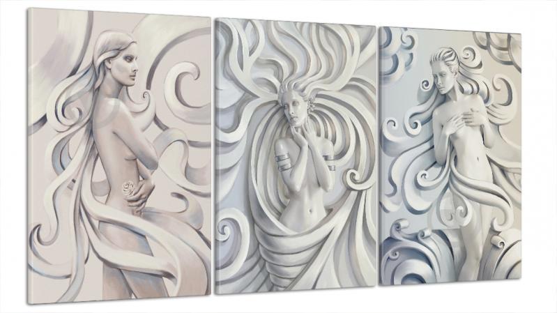 Модульна картина Poster-land Абстракція Дівчина Art-34_B3