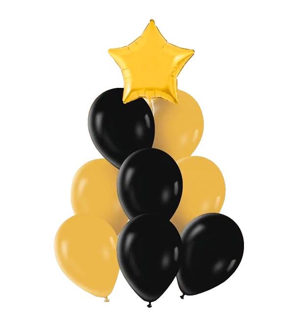 Набор из воздушных шаров Gold Star 9 шт. (10646738) Набор из воздушных шаров Gold Star 9 шт. (10646738)