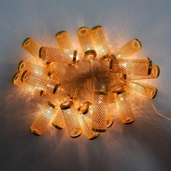 Гирлянда цилиндр сетка LED 20 1-112 Золото (201904)