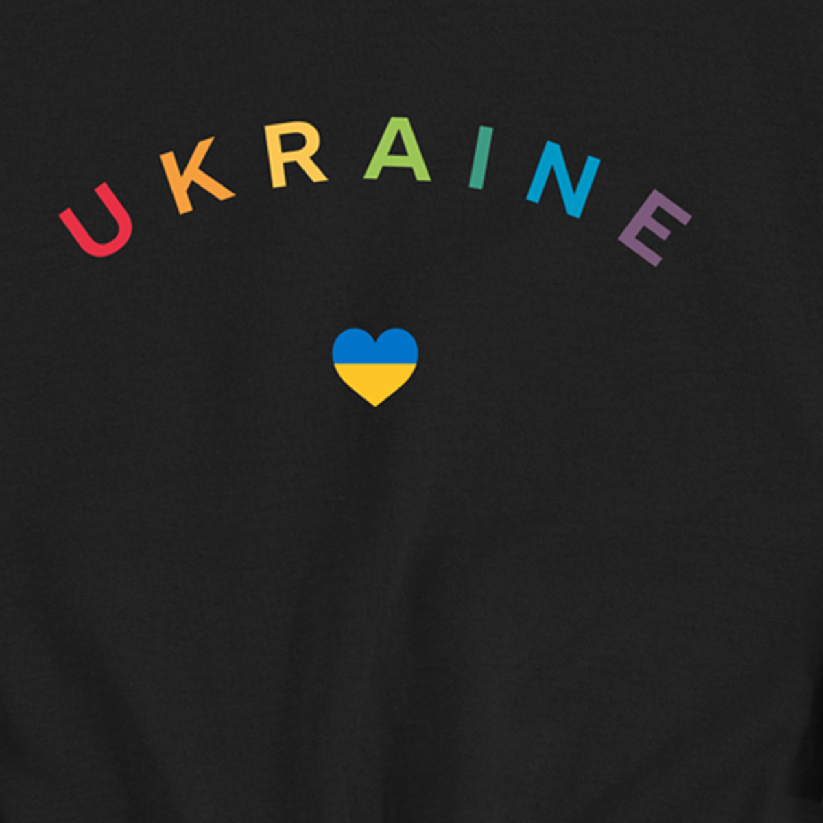 Світшот унісекс UFree Shop із малюнком Ukraine heart 3XL Чорний (S-0010-2-3XL) - фото 2