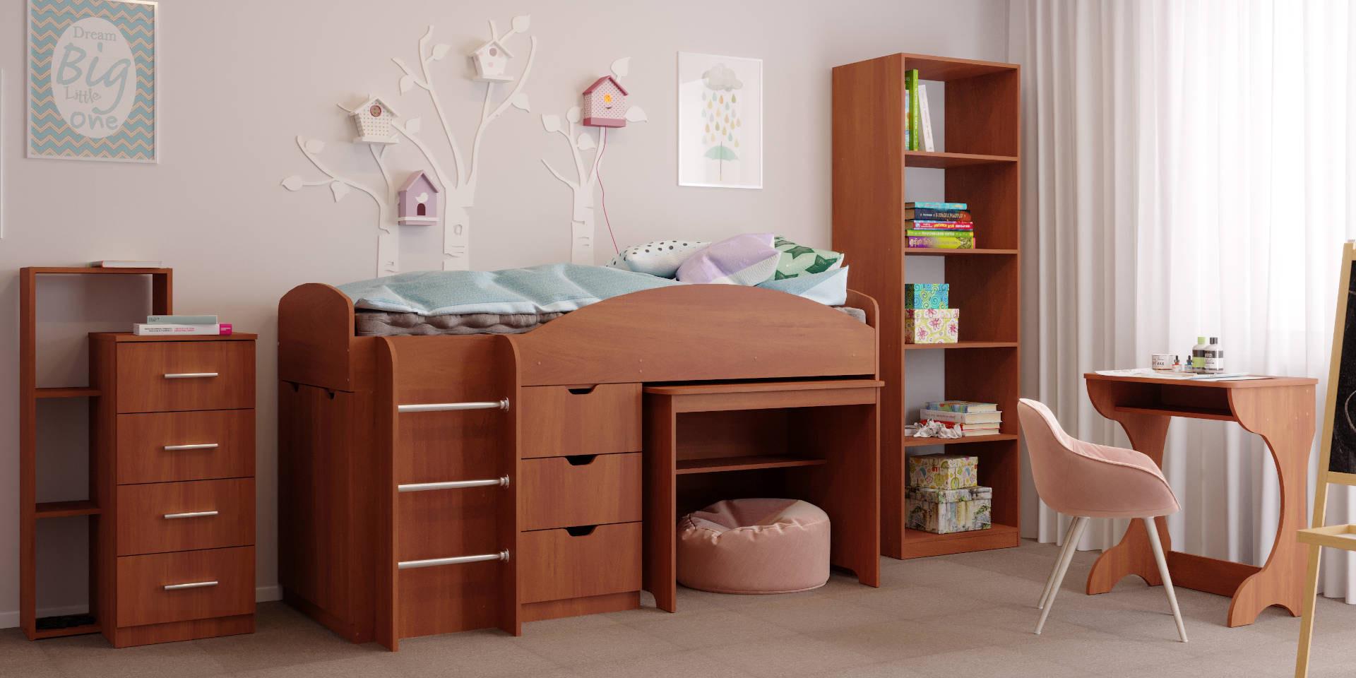 Комод Компанит 4-1Л 60,2х47х110 см Яблоня - фото 4 Комод Компанит 4-1Л 60,2х47х110 см Яблоня - фото 4