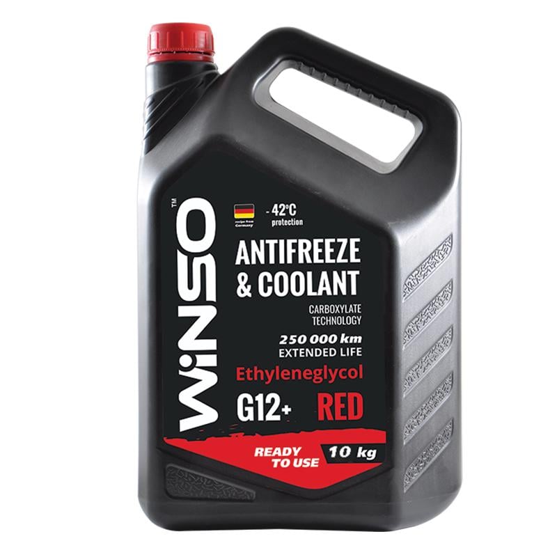 Антифриз WINSO Antifreeze & Coolant -42°C G12+ 10 кг Красный (881050)