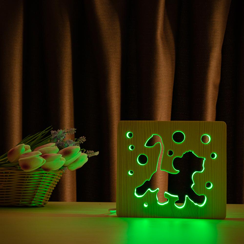 Светильник-ночник ArtEco Light Веселый львенок из дерева Разноцветный (1020403) Светильник-ночник ArtEco Light Веселый львенок из дерева Разноцветный (1020403)