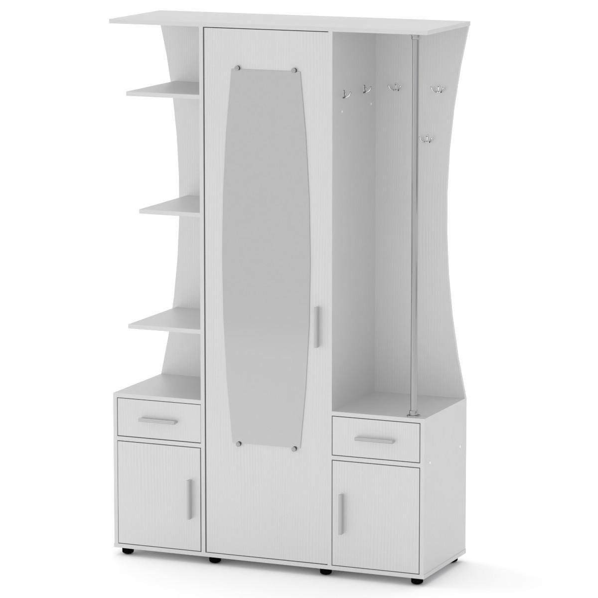 Прихожая МеблиКо Татьяна 127х44х204 см Альба/Белый (k-2221-1) Прихожая МеблиКо Татьяна 127х44х204 см Альба/Белый (k-2221-1)