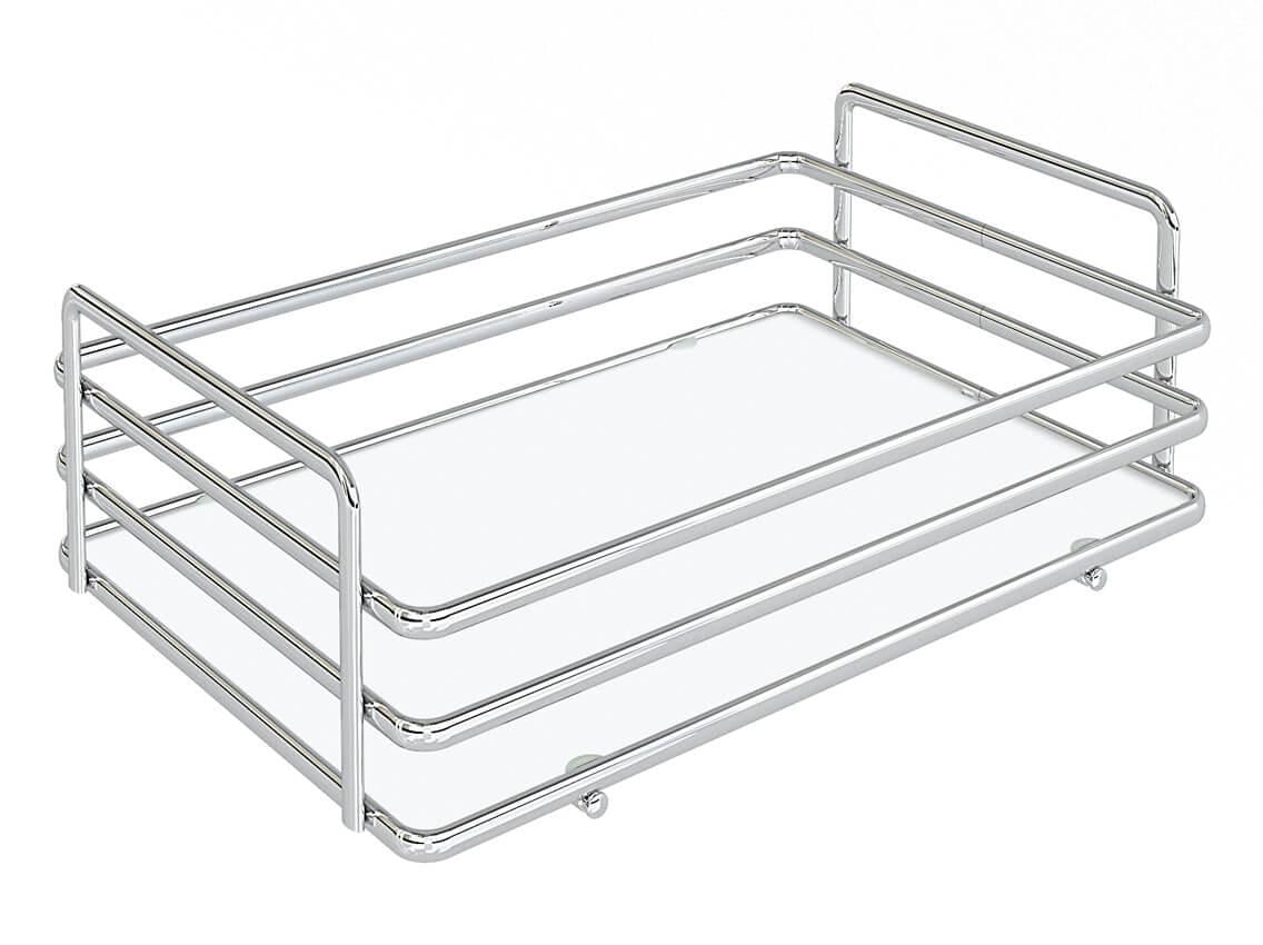 Корзина для выдвижной колонны 858A/50 в модуль INOXA Ellite 1204E 450 мм Хром/Белый (94228)