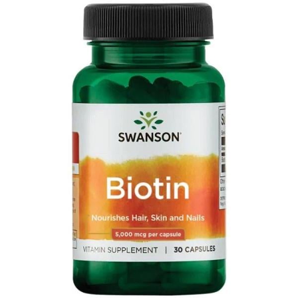 Биотин Swanson Biotin 5 mg 30 Caps