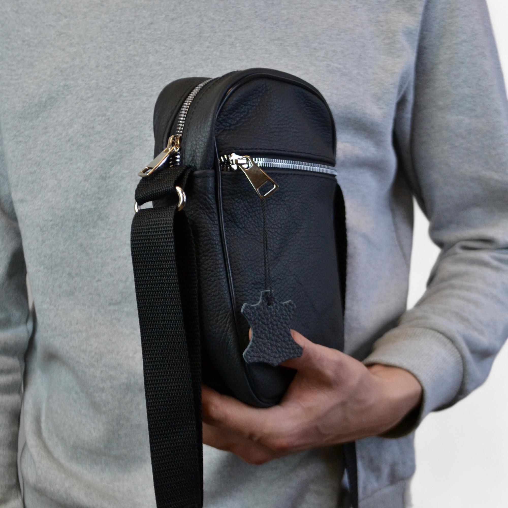 Сумка из натуральной кожи Черный (119530) - фото 5 Сумка из натуральной кожи Черный (119530) - фото 5