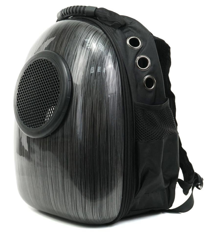 Рюкзак для переноски домашних питомцев CosmoPet CP-87 с иллюминатором 42х31х20 см Black (3_06380) - фото 4 Рюкзак для переноски домашних питомцев CosmoPet CP-87 с иллюминатором 42х31х20 см Black (3_06380) - фото 4