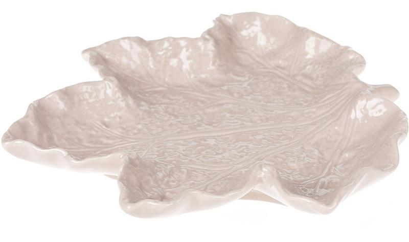 Тарелка керамическая Feuille с кленовым листом 20 см Бежевый - фото 2 Тарелка керамическая Feuille с кленовым листом 20 см Бежевый - фото 2