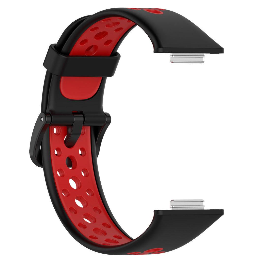 Ремінець силіконовий Primolux Perfor Classic для смарт-годинника Huawei Watch Fit 2 Black/Red