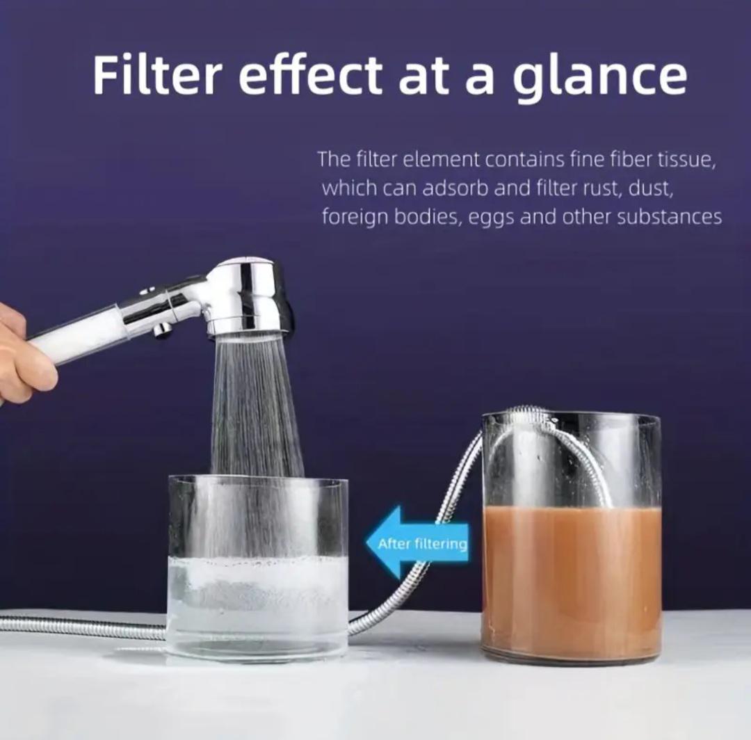 Змінний бавовняний фільтрувальний картридж у душ для очищення жорсткої води та видалення хлору/фториду (2600942740) - фото 12