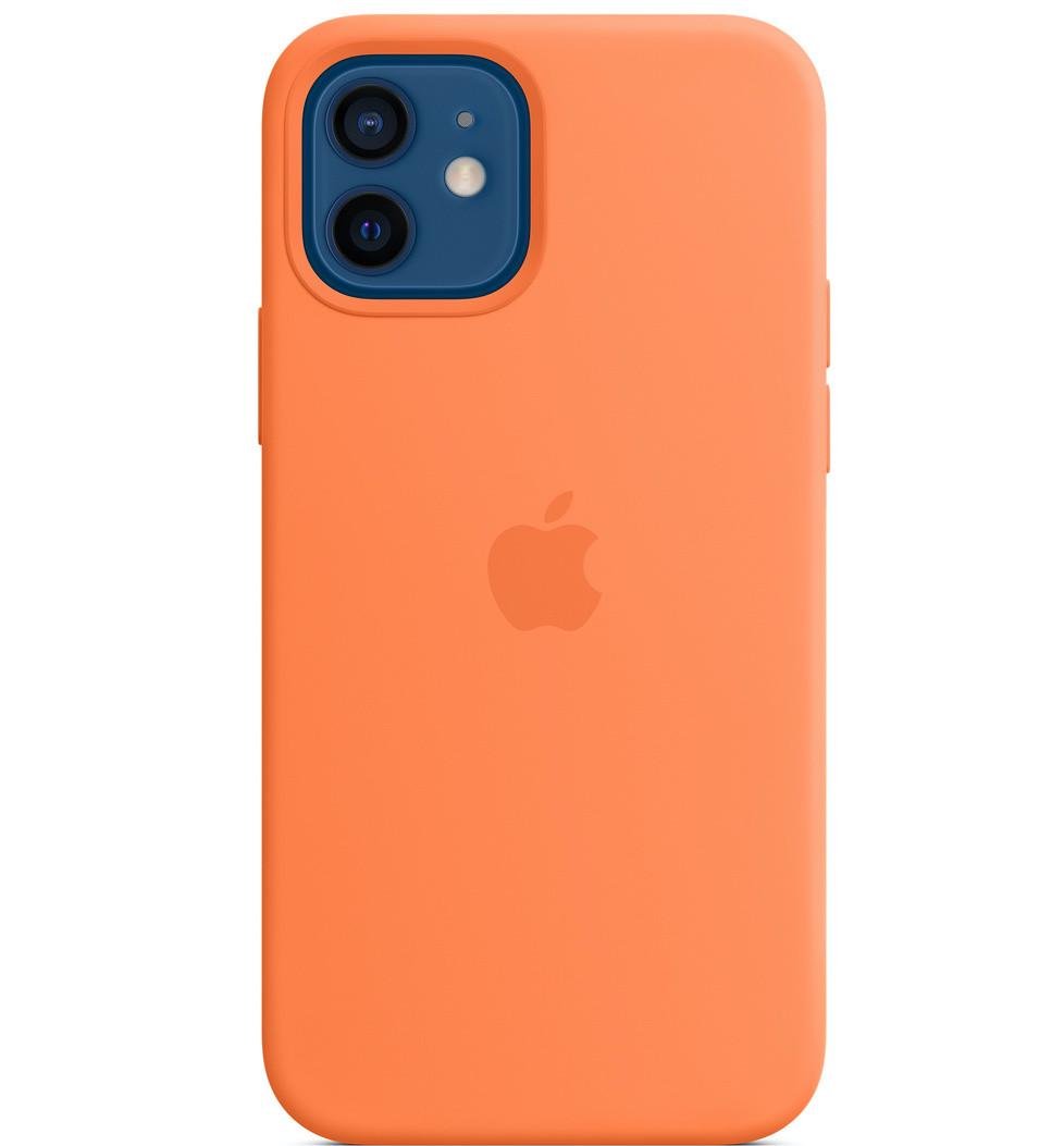 Силіконовий чохол-накладка Apple Silicone Case with MagSafe for iPhone 12/12 Pro, Kumquat (HC)