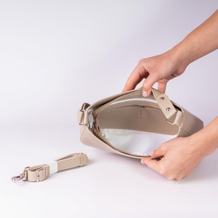 Сумка женская багет XENIA № 23-22 Бежевый - фото 5