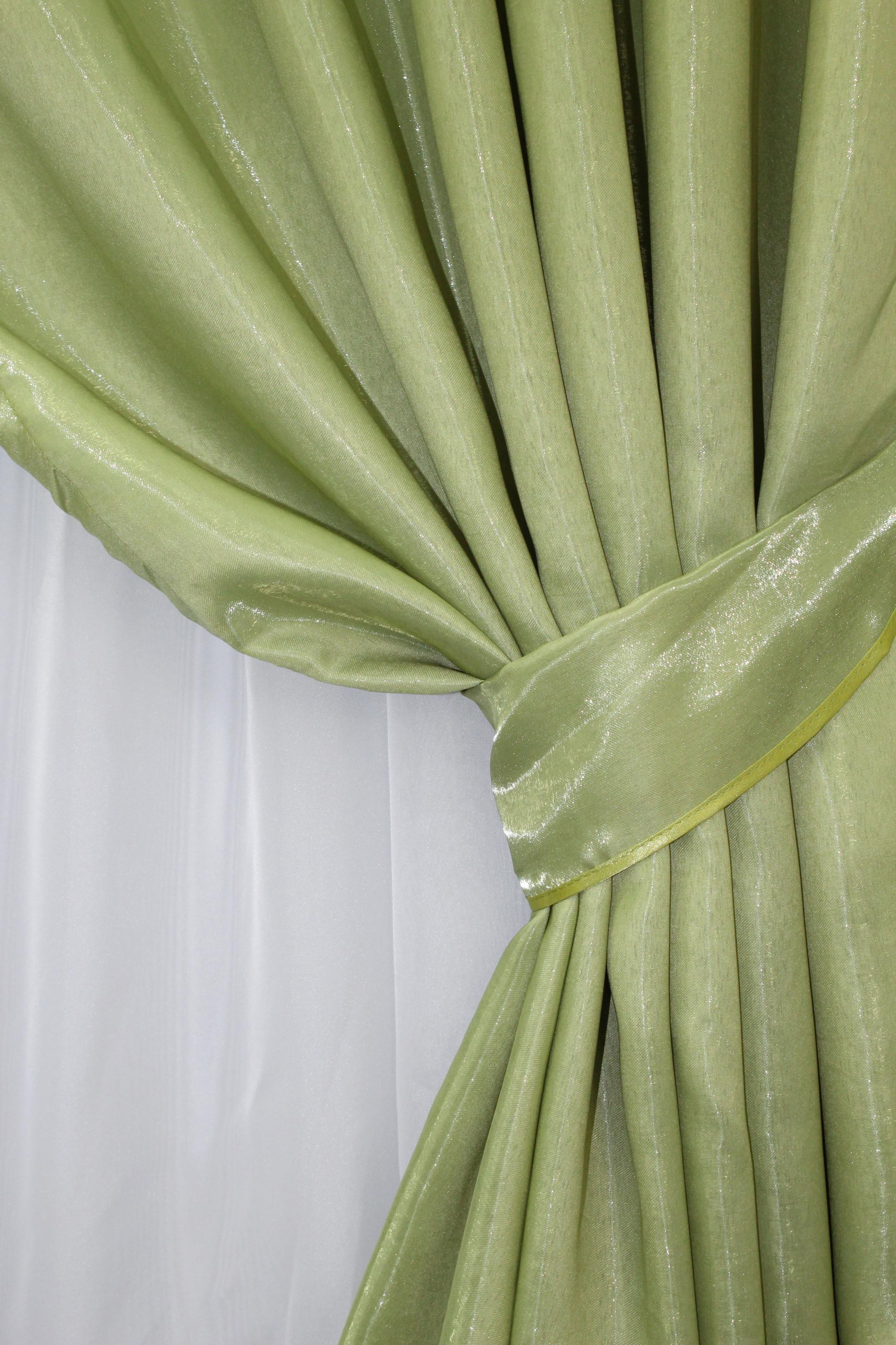 Комплект штор VR-Textil Атлас Монорей № 1081ш 100х270 см 2 шт. Светло-оливковый (31-391) - фото 5 Комплект штор VR-Textil Атлас Монорей № 1081ш 100х270 см 2 шт. Светло-оливковый (31-391) - фото 5