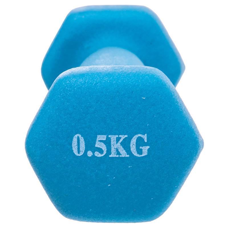 Гантель для фітнесу Zelart SP-Planeta Веселка TA-0001-0_5 1 шт. 0,5 кг Блакитний (DR004953) - фото 3 Гантель для фітнесу Zelart SP-Planeta Веселка TA-0001-0_5 1 шт. 0,5 кг Блакитний (DR004953) - фото 3