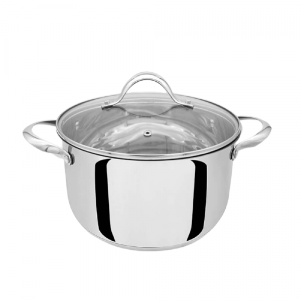 Набір посуду Maestro із нержавіючої сталі зі скляними кришками 1,8 л/2,5 л/3,4 л 6 пр. (39065e5a) - фото 2 Набір посуду Maestro із нержавіючої сталі зі скляними кришками 1,8 л/2,5 л/3,4 л 6 пр. (39065e5a) - фото 2