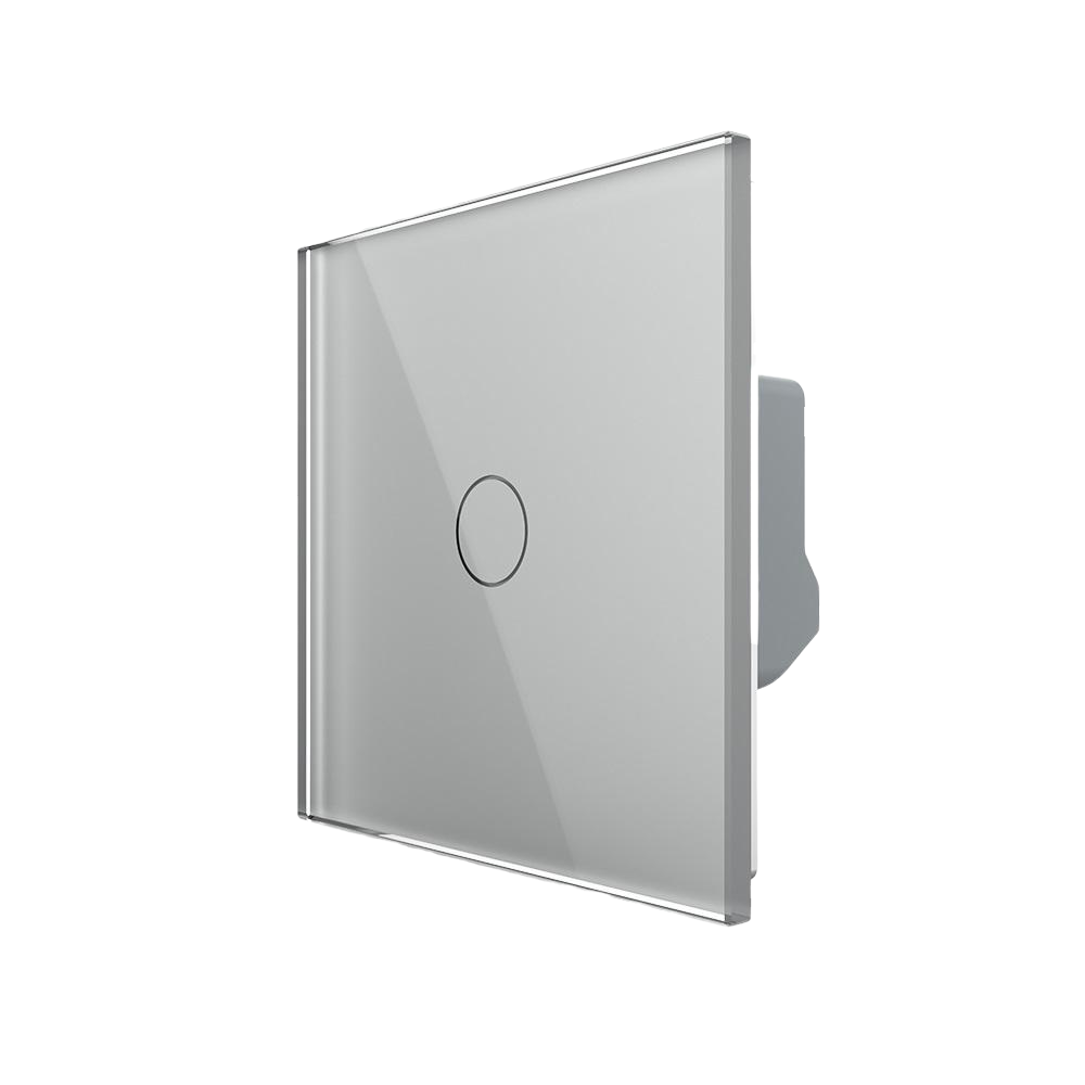 Умный сенсорный LIVOLO Wi-Fi выключатель 1 сенсор Стеклянный-серый (VL-C7FC1NY-2GIP)