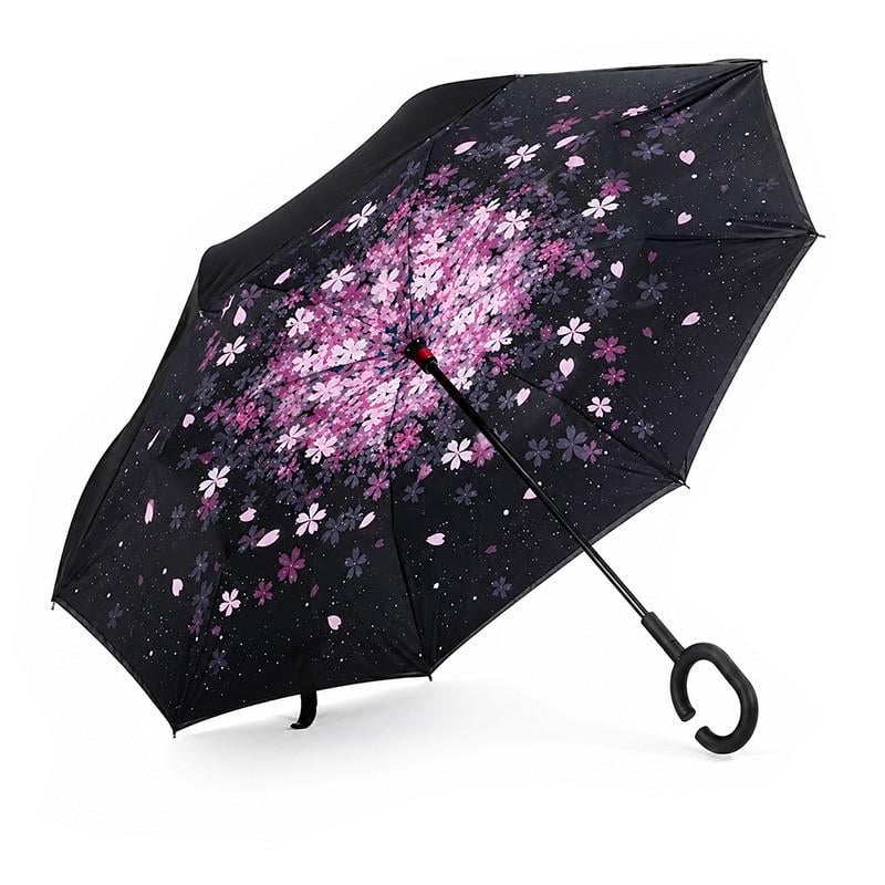 Парасолька навпаки Lesko Up-Brella Квіти/Вишні (36490881)