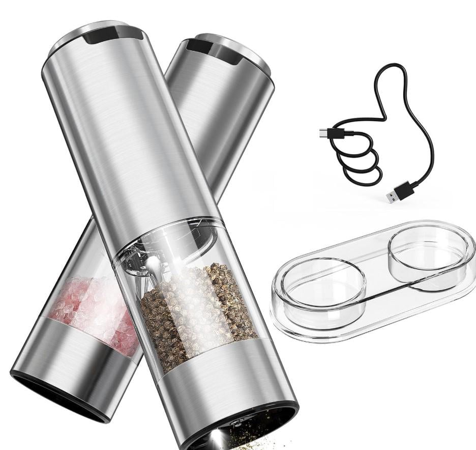 Млинок для спецій Circle Joy Electric Salt and Pepper Grinder Set Млинок для спецій Circle Joy Electric Salt and Pepper Grinder Set