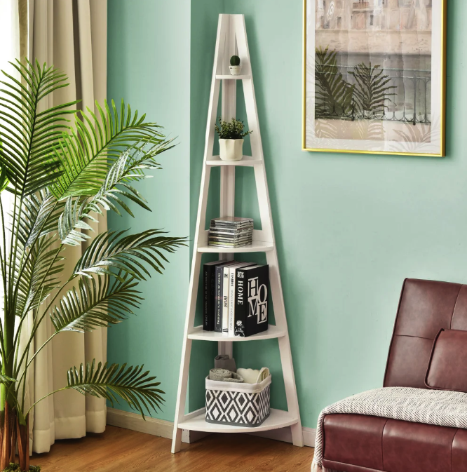 Этажерка Costway Solo угловая Белый (4818)