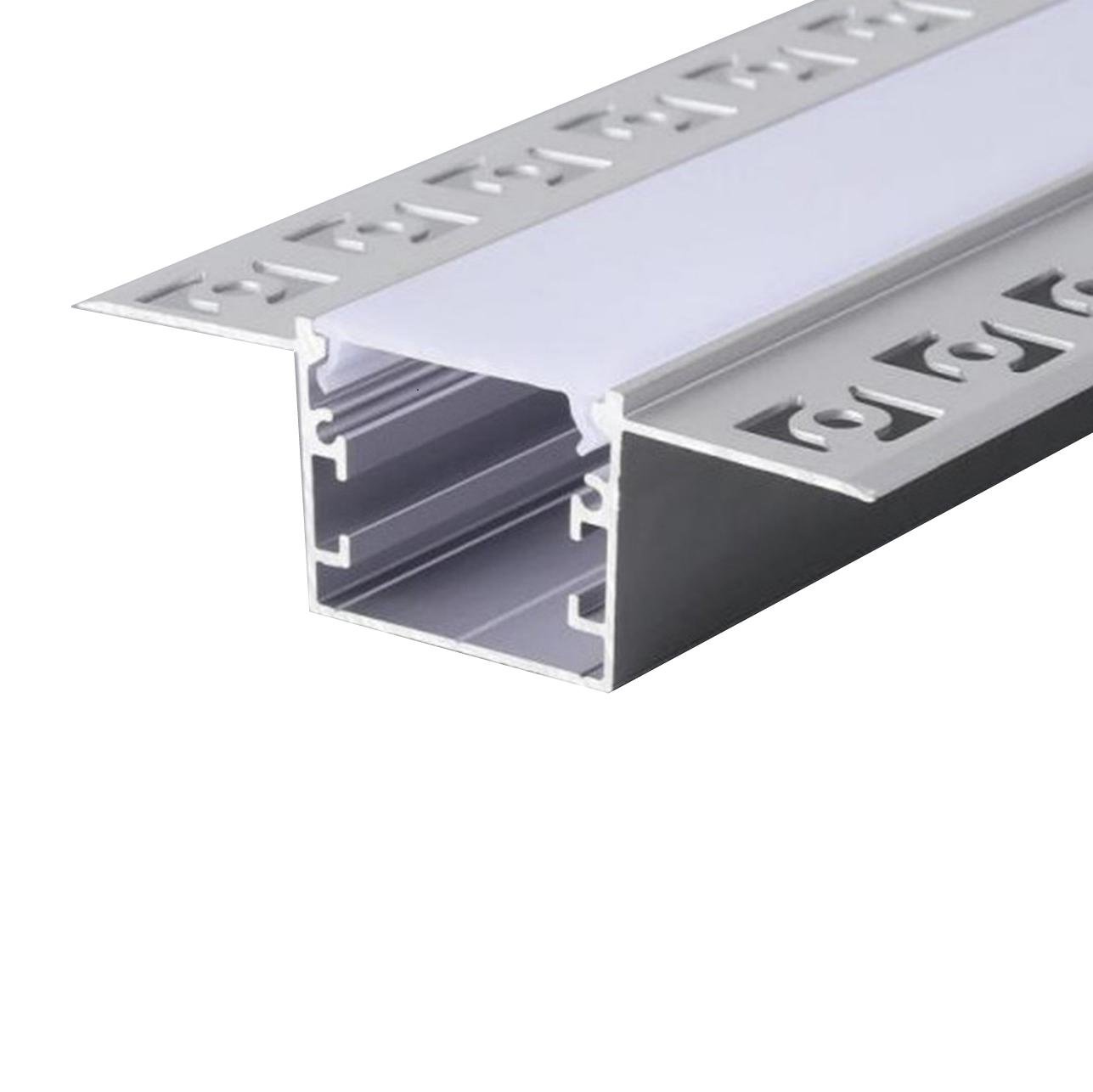 Профиль линейный LED LPS-28 с рассеивателем и тремя заглушками (24709614)