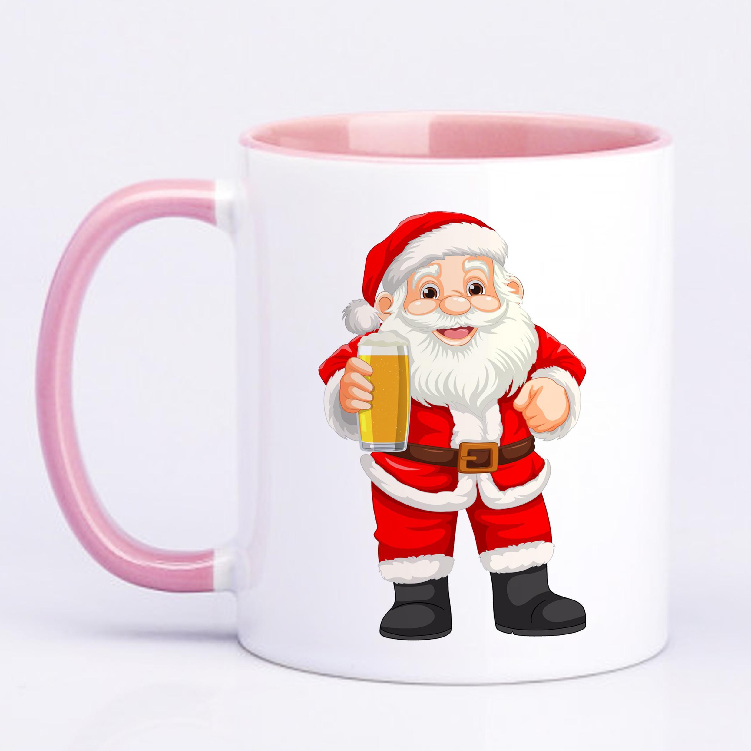 Чашка с печатью Выходной Санты 330 мл Розовый (21487)