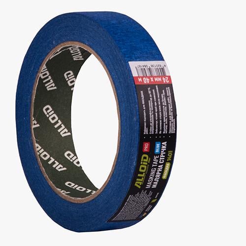 Лента малярная Alloid Pro фасадная 24 мм х 40 м 140 мкм Синий