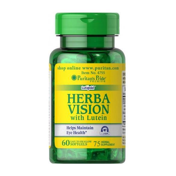 Лютеин и черника для зрения Puritan's Pride Herba Vision with Lutein 60 softgels (18721-01)
