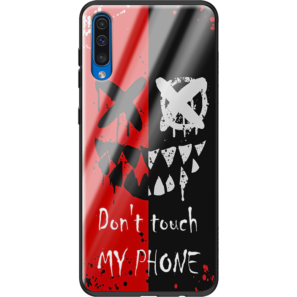 Чехол BoxFace Samsung A505 Galaxy A50 Bad Smile Черный силикон со стеклом (36417-up2468-37739)